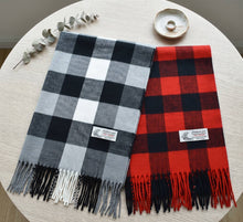 Load image into Gallery viewer, Glory Max - Unisex Soft Cashmere Feel Buffalo Plaid Winter Muffler Scarf - Black