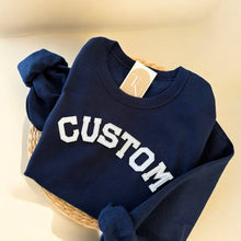Load image into Gallery viewer, Threads And Needles, INC. - Custom Crewneck Sweatshirt, Custom State & City Sweatshirt: Navy / L