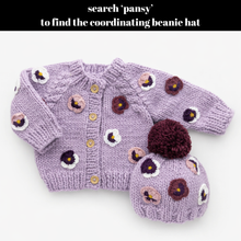 Load image into Gallery viewer, Huggalugs - Pansy Cardigan Lilac for Baby & Toddler - 2-3T
