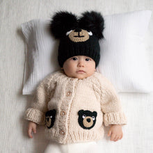 Load image into Gallery viewer, Huggalugs - Black Bear Cardigan for Baby & Toddler - 0-6 months