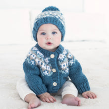 Load image into Gallery viewer, Huggalugs - Fairisle Slate Cardigan Sweater for Baby & Toddler