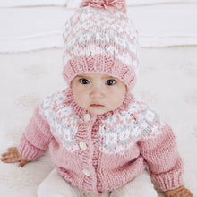 Load image into Gallery viewer, Huggalugs - Fairisle Rosy Cardigan Sweater for Baby & Toddler: 0-6 months