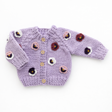Load image into Gallery viewer, Huggalugs - Pansy Cardigan Lilac for Baby & Toddler - 12-18 months