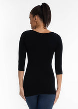 Load image into Gallery viewer, ELIETIAN - Three Quarter Sleeve Top: CHOCOLATE / One Size