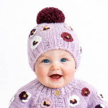 Load image into Gallery viewer, Huggalugs - Pansy Lilac Beanie Hat for Baby & Kids - M (6-24 months)