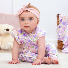 Load image into Gallery viewer, Tesa Babe - Floral Frolic Bamboo Zipper Romper: 9-12M