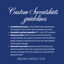 Load image into Gallery viewer, Threads And Needles, INC. - Custom Crewneck Sweatshirt, Custom State & City Sweatshirt: Red / 2XL