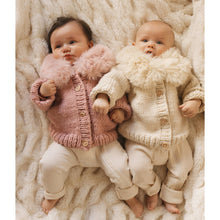 Load image into Gallery viewer, Huggalugs - Fur Collar Natural Cardigan Sweater Baby & Toddler: 12-18 months