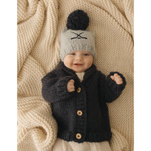 Load image into Gallery viewer, Huggalugs - Shawl Collar Indigo Cardigan Sweater for Baby & Toddler: 6-12 months