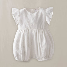 Load image into Gallery viewer, Tesa Babe - Charlotte Embroidered Cotton Summer Romper: 0-3M