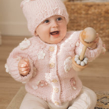 Load image into Gallery viewer, Huggalugs - Flower Cardigan Sweater Baby & Toddler due July: 0-6 months