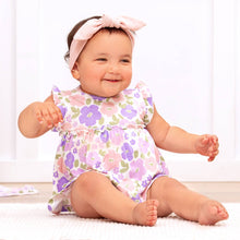 Load image into Gallery viewer, Tesa Babe - Floral Frolic Bamboo Skirted Bodysuit: 0-3M