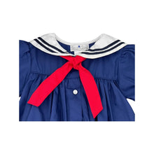 Load image into Gallery viewer, Petit Ami & Zubels - Nautical Sailor Dress - Navy / 2T