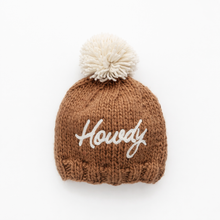 Load image into Gallery viewer, Huggalugs - Howdy Beanie Hat Pecan for Baby & Kids - S (0-6 months)