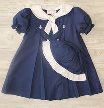 Load image into Gallery viewer, Petit Ami & Zubels - Classic Nautical Dress - Navy / 24 Month
