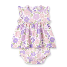 Load image into Gallery viewer, Tesa Babe - Floral Frolic Bamboo Skirted Bodysuit: 6-9M