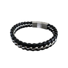 Load image into Gallery viewer, Maya J - Men's Bracelets - Stainless-Steel & Leather -2 Pk (By Style) - Brown Leather & Yellow Gold-Plated / Style - 2