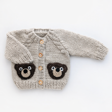 Load image into Gallery viewer, Huggalugs - Brown Bear Cardigan for Baby & Toddler - 2-3T