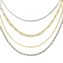 Load image into Gallery viewer, Maya J - Birthstone & Drop Charm Necklaces - 6 Pk (By Style) - White / 20" / Thin Paperclip Chain