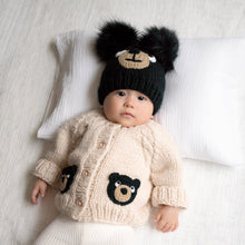 Load image into Gallery viewer, Huggalugs - Black Bear Cardigan for Baby &amp; Toddler - 0-6 months
