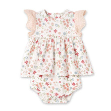 Load image into Gallery viewer, Tesa Babe - Prairie Petals Bamboo Skirted Bodysuit: NB

