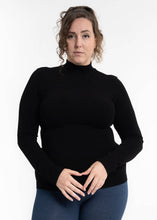 Load image into Gallery viewer, ELIETIAN - Long Sleeve Mock Neck Top: Black / One Size
