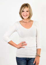 Load image into Gallery viewer, ELIETIAN - Three Quarter Sleeve Top: CHOCOLATE / One Size
