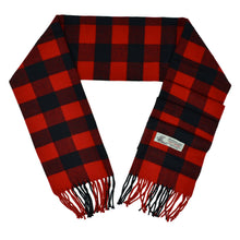 Load image into Gallery viewer, Glory Max - Unisex Soft Cashmere Feel Buffalo Plaid Winter Muffler Scarf - Black
