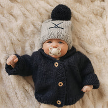 Load image into Gallery viewer, Huggalugs - Shawl Collar Indigo Cardigan Sweater for Baby &amp; Toddler: 6-12 months
