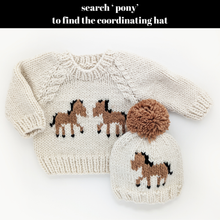 Load image into Gallery viewer, Huggalugs - Pony Sweater Natural for Baby &amp; Toddler due July: 6-12 months
