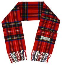 Load image into Gallery viewer, Glory Max - Unisex Soft Cashmere Feel Stewart Plaid Winter Muffler Scarf - Navy
