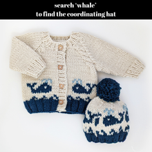 Load image into Gallery viewer, Huggalugs - Whale Cardigan Sweater for Baby &amp; Toddler: 0-6 months
