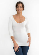 Load image into Gallery viewer, ELIETIAN - Three Quarter Sleeve Top: CHOCOLATE / One Size
