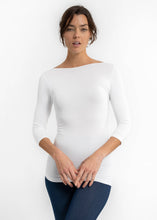 Load image into Gallery viewer, ELIETIAN - Three Quarter Sleeve Top: CHOCOLATE / One Size
