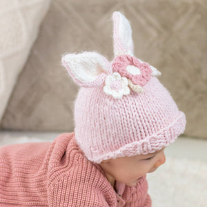 Huggalugs - Flower Bunny Beanie Blush Flower Beanie Multi Baby & Kids: Medium (6-24 months)