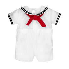 Load image into Gallery viewer, Petit Ami &amp; Zubels - Nautical Sailor Bobby Suit - Navy / 12 Month
