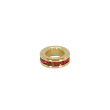 Load image into Gallery viewer, Maya J - Mini Birthstone Charms - 8mm Gold-Plated - 6 Pack (By Month) - June - White
