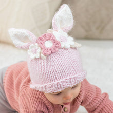 Load image into Gallery viewer, Huggalugs - Flower Bunny Beanie Blush Flower Beanie Multi Baby &amp; Kids: Medium (6-24 months)
