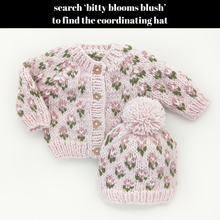 Load image into Gallery viewer, Huggalugs - Bitty Blooms Blush Cardigan Sweater for Baby &amp; Toddler due July: 12-18 months
