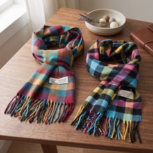 Load image into Gallery viewer, Glory Max - Winter Scarf Colorful Plaid Soft Cashmere Feel Muffler - Design #1
