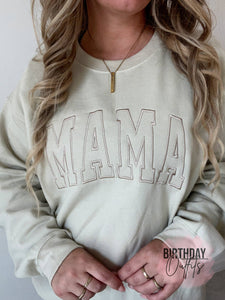 BIRTHDAY OUTFITS - Custom Varsity Embroidered Crewneck/Hoodies: White / Hoodie / M