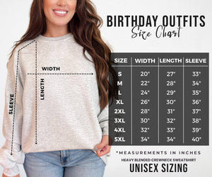 BIRTHDAY OUTFITS - Custom Varsity Embroidered Crewneck/Hoodies: White / Hoodie / XL