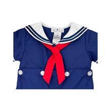 Load image into Gallery viewer, Petit Ami &amp; Zubels - Nautical Sailor Bobby Suit - Navy / 3 Month

