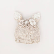 Load image into Gallery viewer, Huggalugs - Flower Bunny Beanie Natural Baby &amp; Kids: Small (0-6 months)
