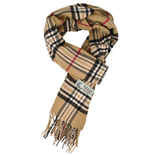 Load image into Gallery viewer, Glory Max - Unisex Winter Scarf Classic Tartan Plaid Soft Cashmere Feel  - Black
