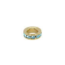 Load image into Gallery viewer, Maya J - Mini Birthstone Charms - 8mm Gold-Plated - 6 Pack (By Month) - May - White
