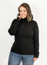 Load image into Gallery viewer, ELIETIAN - Long Sleeve Mock Neck Top: Black / One Size
