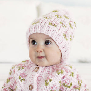 Huggalugs - Bitty Blooms Blush Beanie Hat for Baby & Kids due July: Small (0-6 months)