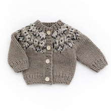 Load image into Gallery viewer, Huggalugs - Fairisle Pebble Cardigan Sweater for Baby &amp; Toddler - 0-6 months
