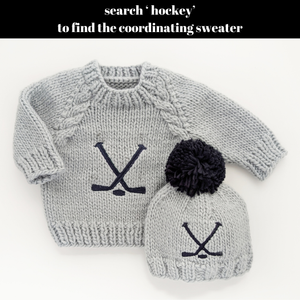 Huggalugs - Hockey Beanie Hat Ice Grey Baby & Kids due July: S (0-6 months)